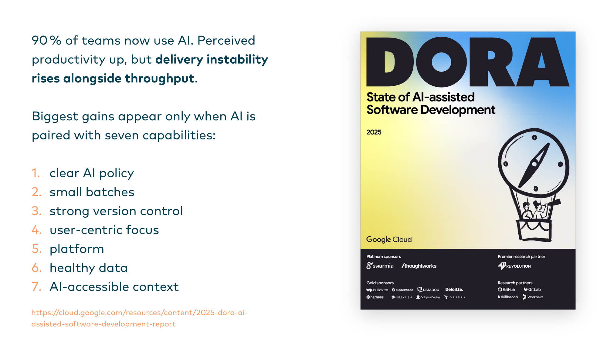 DORA report: 90% of teams use AI, but delivery instability rises alongside throughput